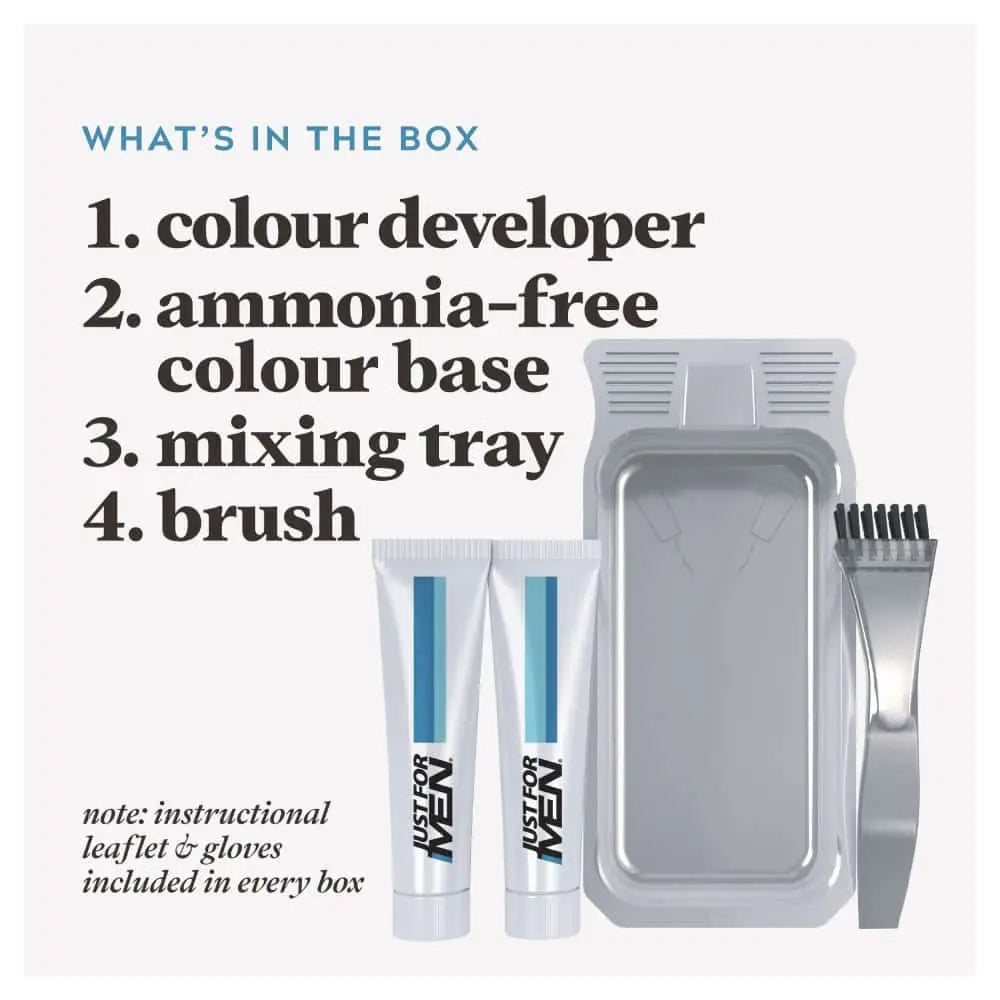 Just for Men Moustache & Beard Brush in Colour Gel (M45 Dark Brown)