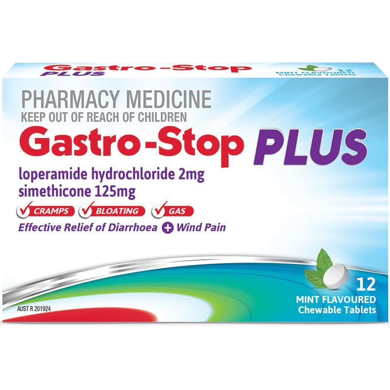 GastroStop 2mg Plus 12 Mint Flavored Chewable Flavors