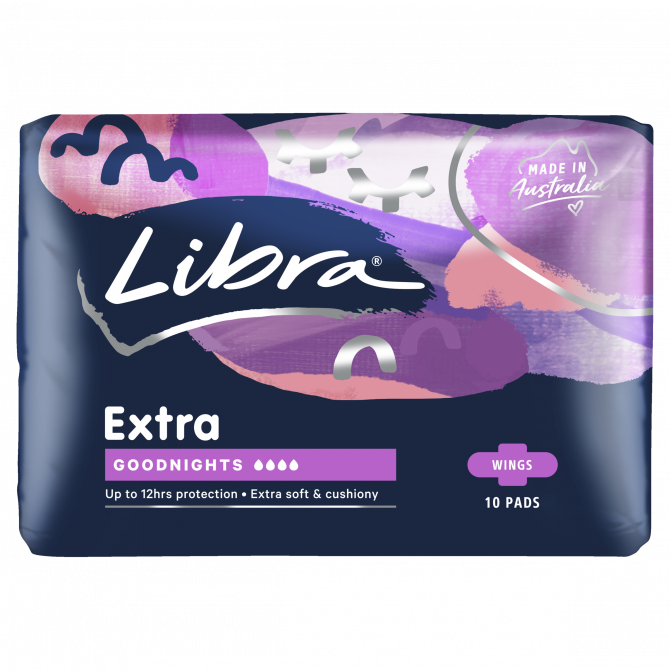Libra Extra Goodnight Winged Pads 10 Pad