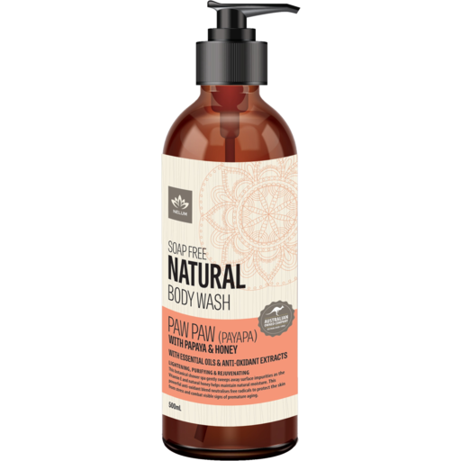 Nelum Soap Free Natural Body Wash With Papaya 500mL