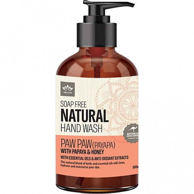 Nelum Soap Free Natural Hand Wash With Papaya 500mL