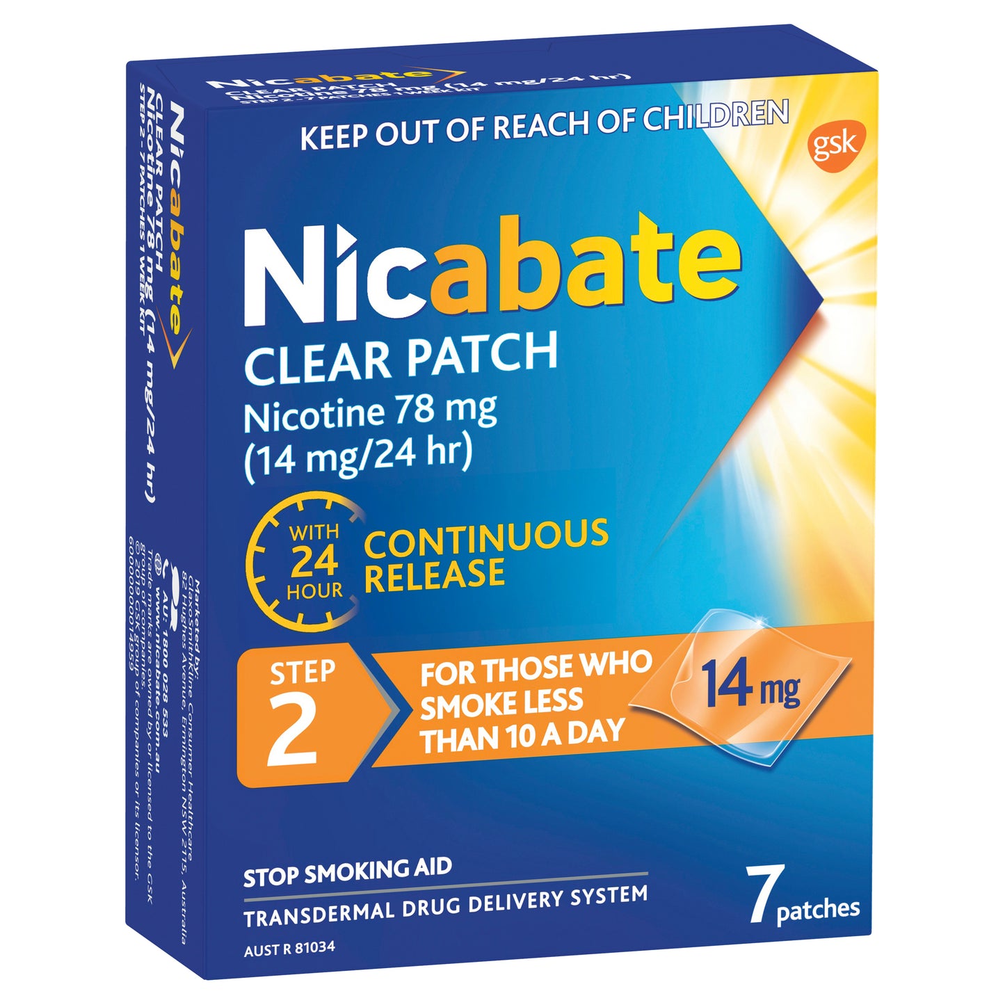 Nicbate Clear Patch 7 pack