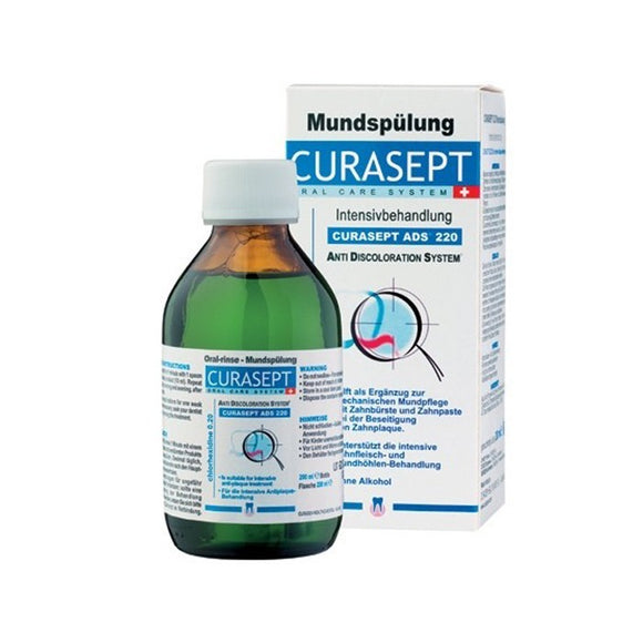 Curasept ADS 220 Chlorhexidine 0.2% Oral Rinse Mouthwash 200mL