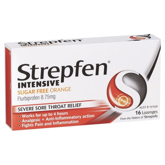 Strepfen Intensive Orange Sugar Free 16 Lozenges