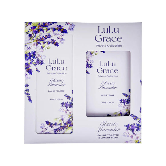 Lulu Grace Lavender Gift Set 50ml Eau De Toilette EDT & 100gm Soap