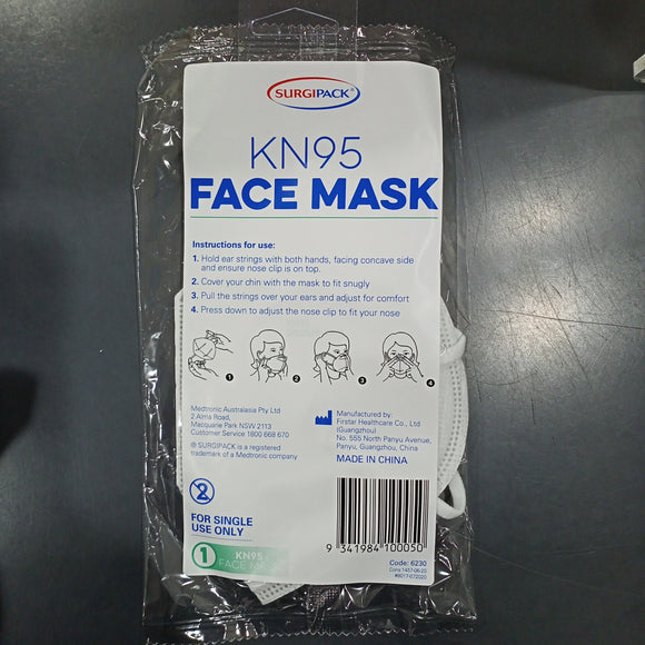 Surgipack KN95 Face Mask (single)