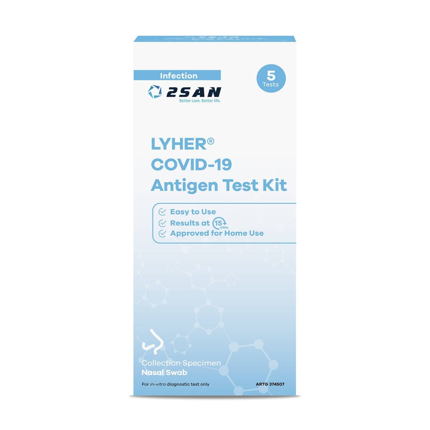 2 San Rapid Antigen Test Nasal x5