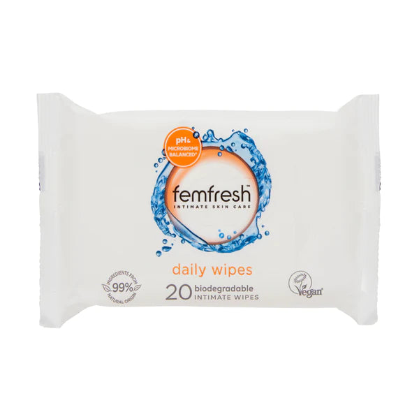 FEMFRESH FEMININE CLEANSING WIPES 20 PACK