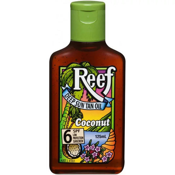 Reef Sun Tan Oil SPF 6+ Coconut 125mL