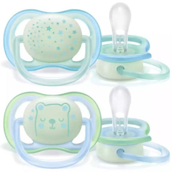 Avent Soother Ultra Air Night 0-6mths 2 pack