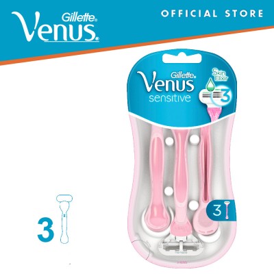 Gillette Pink Razor Gillette Venus Sensitive Disposable Razor in Pink 3 – Seutika Pharmacy