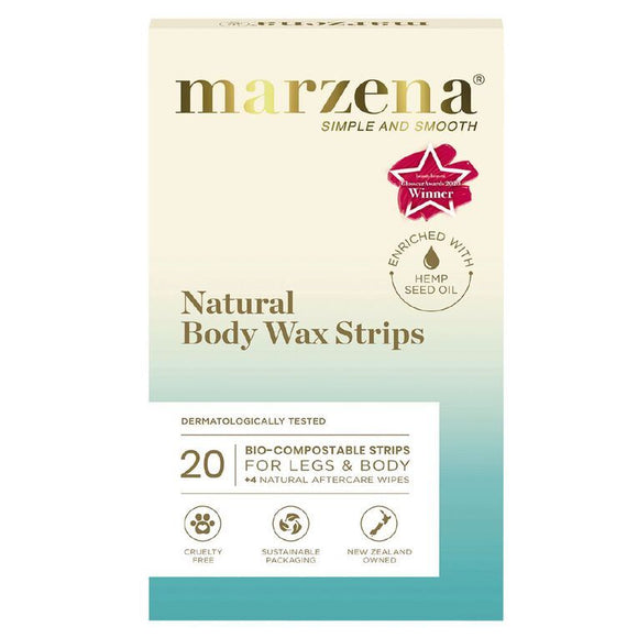 Marzena Natural Body Wax Strips 20 Pack