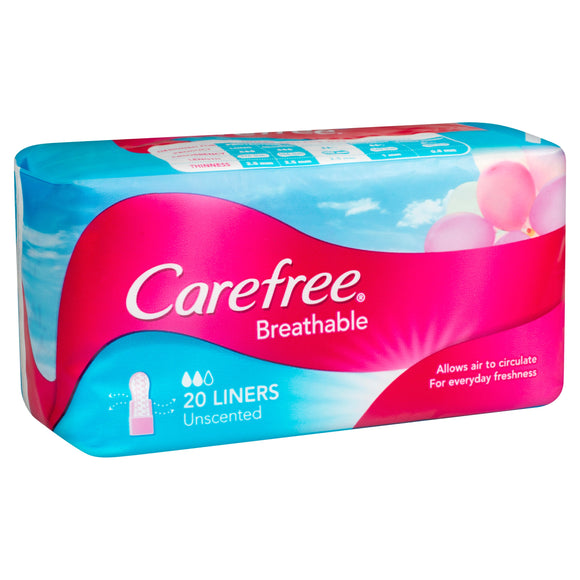 Carefree Breathable Unscented Liners 20