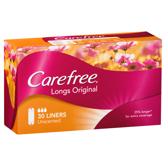 CareFree Longs Original Unscented Liners 30
