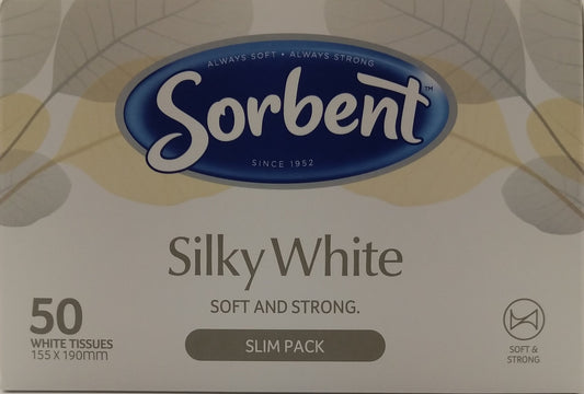 Sorbent - Silky White Slim Pack 50 tissues