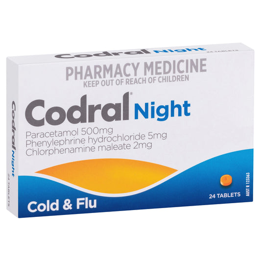 Codral Night Cold & Flu 24 Tablets