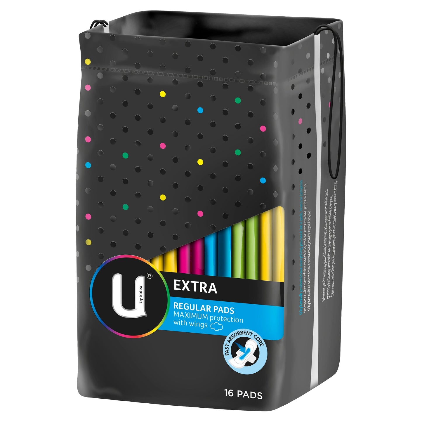 U By Kotex  Extra Regular Pads Maximun Protection 16 Pack