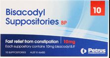 Bisacodyl Suppositories 10mg 10