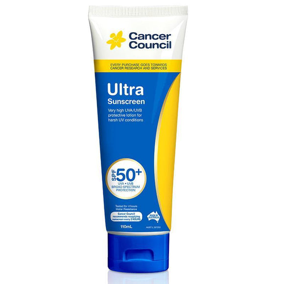 Cancer Council Ultra sunscreen SPF 50+ 110ml