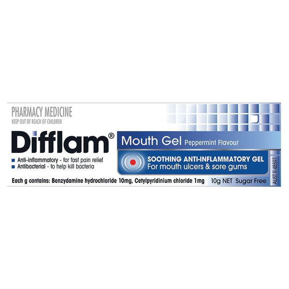 Difflam Mouth Gel Peppermint Flavour 10g