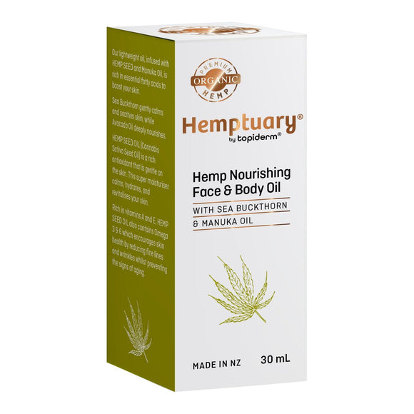 Hemptuary Hemp Nourishing Face & Body Oil with Buckthorn & Manuka Oil 30ml