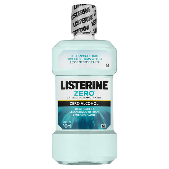 Listerine Zero Alcohol Mouthwash 500mL