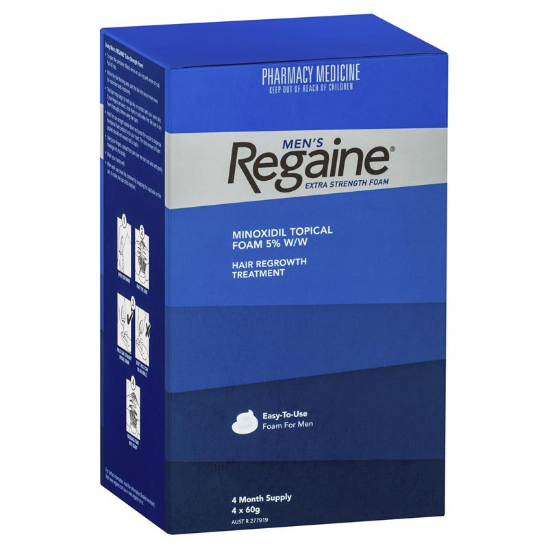 Men s Regaine Extra Strength Topical Foam 4x60mL