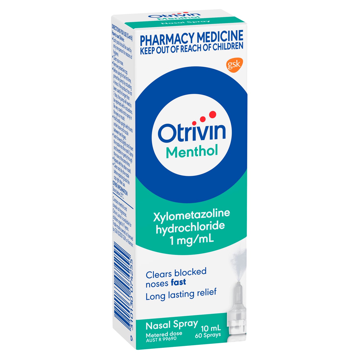 Otrivin Adult Nasal Spray Menthol 10mL