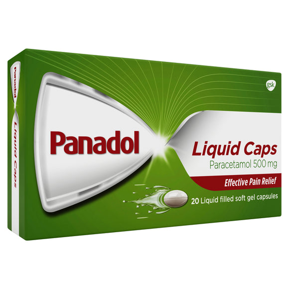 Panadol Liquid Caps 20 Liquid Capsules