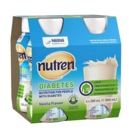 Nutren -Drink for People with Diabetes Vanilla Flavour  4 X 200ml