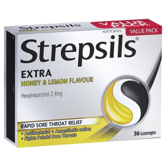 Strepsils Extra Honey & Lemon Lozenges 36