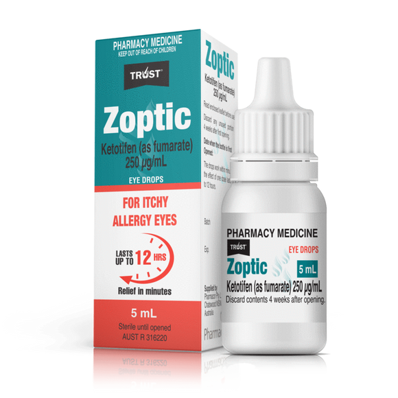 Trust Zoptic Ketotifen 5ml Itchy Allergy Eye Drops 5ml