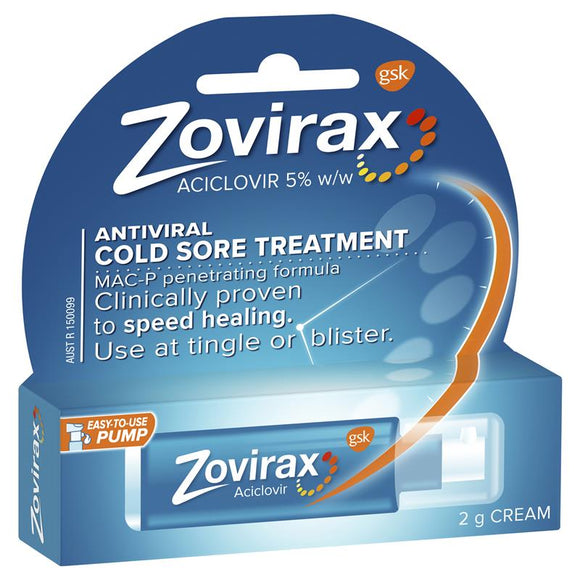 Zovirax Antiviral Cold Sore Cream Pump 2g