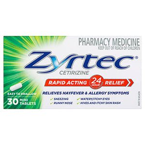Zyrtec 10mg 30 Tablets