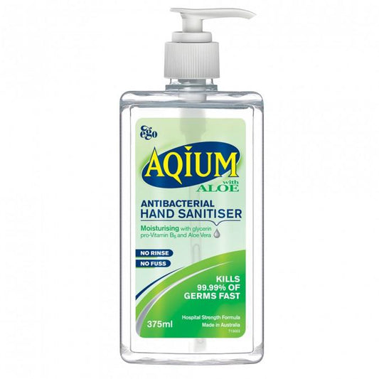 Ego Aqium Hand Sanitiser Aloe 375mL