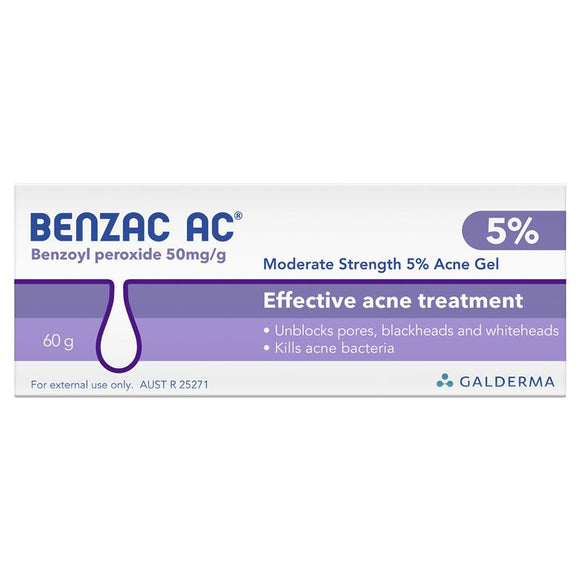 Benzac - AC Gel 5.0% 60g