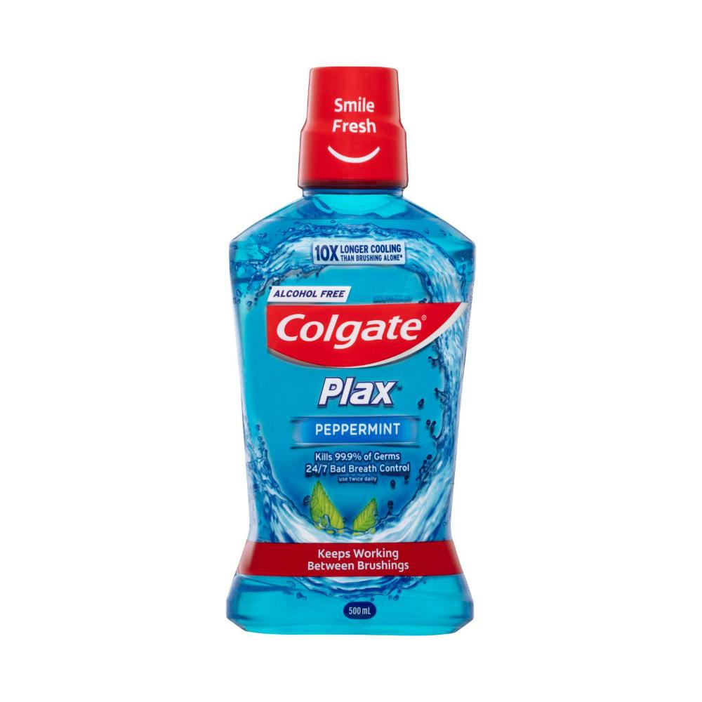 Colgate Plax Alcohol Free Peppermint Mouthwash 500mL