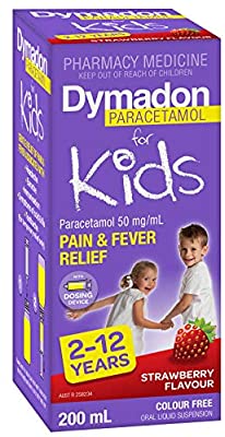 Dymadon Paracetamol 2-12 Years 200mL Strawberry