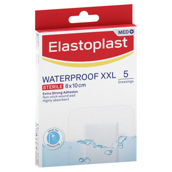 Elastoplast  XXL Waterproof Dressings 8cm x 10cm (5)