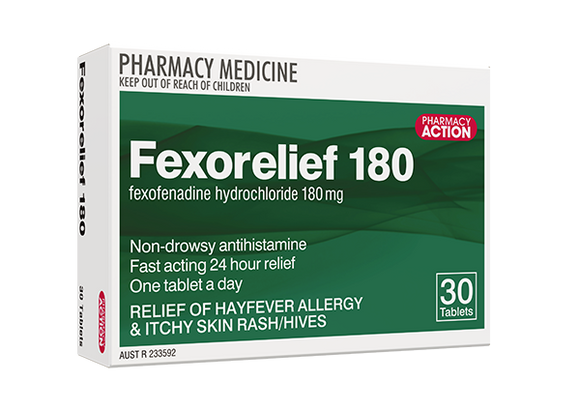 Pharmacy Action Fexorelief 180mg 30 tablets