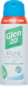 Glen 20 Pure Disinfectant Mist with Plant Based Active Fresh Waters 283g