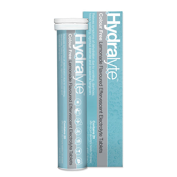 Hydralyte Effervescent Tablets 20 (Lemonade Colour Free)