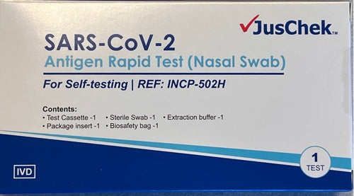 JusChek COVID-19 Antigen Home Test x1