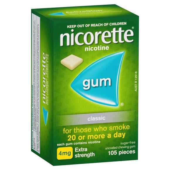 Nicorette Gum 4mg 105 pieces classic