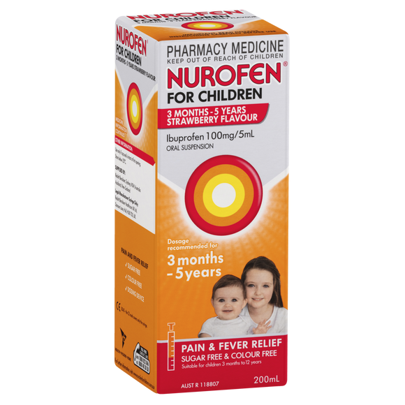 Nurofen for Children 3 months - 5 years [STRAWBERRY] 200mL