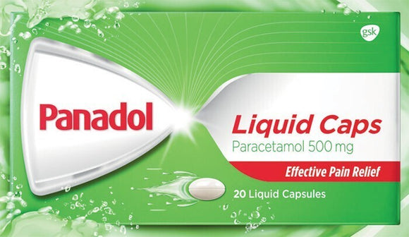 Panadol Liquid Caps 20 Liquid Capsules