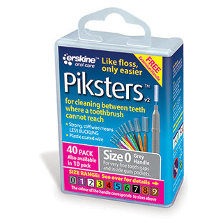 Piksters Interdental Brushes (size 0) 40 Pack