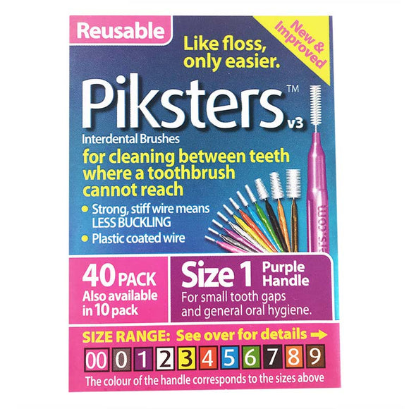 Piksters Interdental Brushes (size 1) 40 Pack