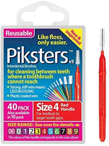 Piksters Interdental Brushes (size 4) 40 Pack