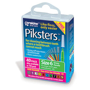 Piksters Interdental Brushes (size 6) 40 Pack